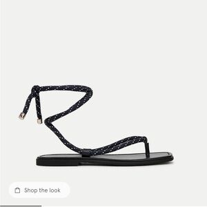 Veronica Beard Carmina Cord Wrap Sandal